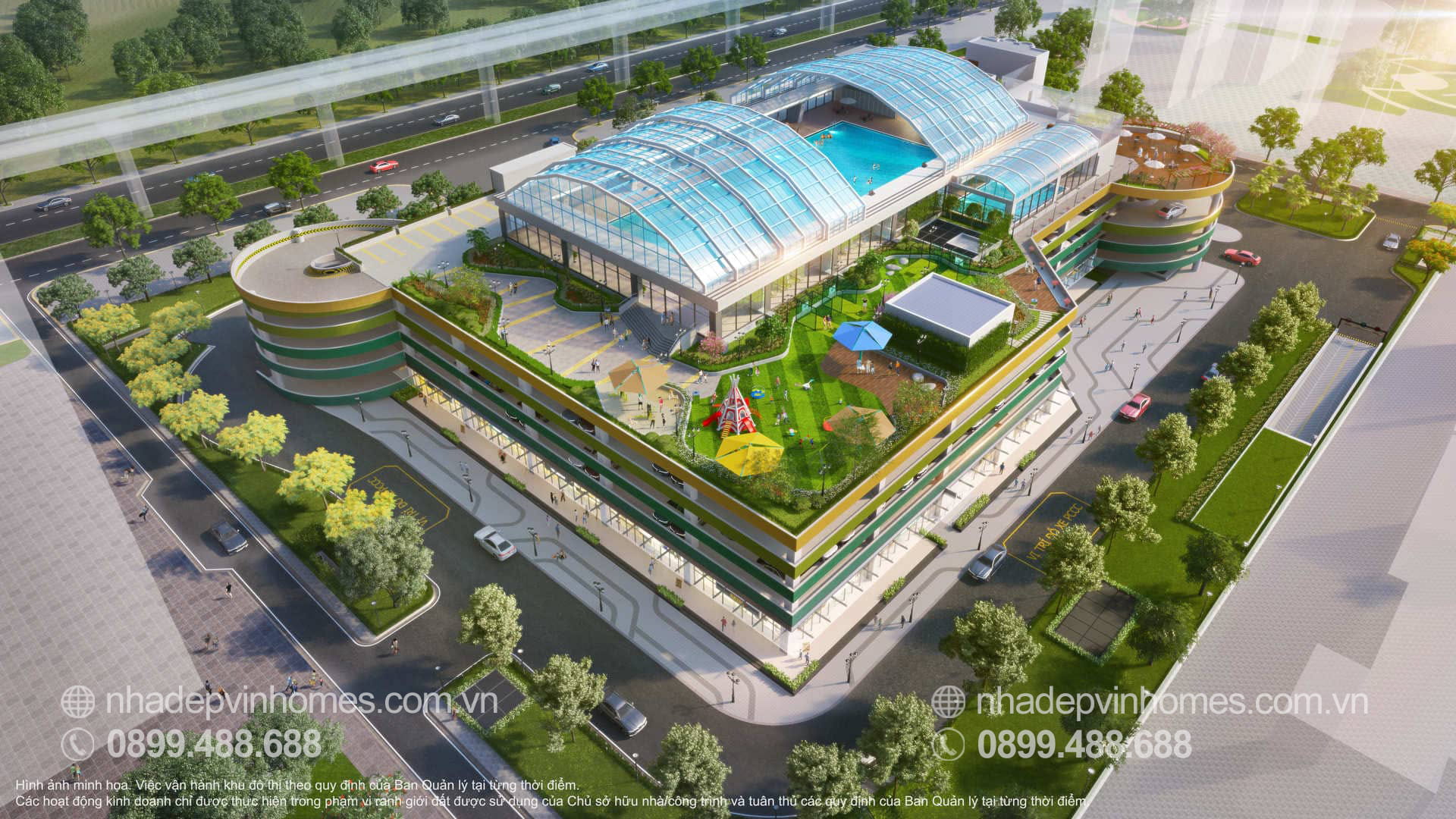 Bể bơi bốn mùa Ruby Vinhomes Ocean Park