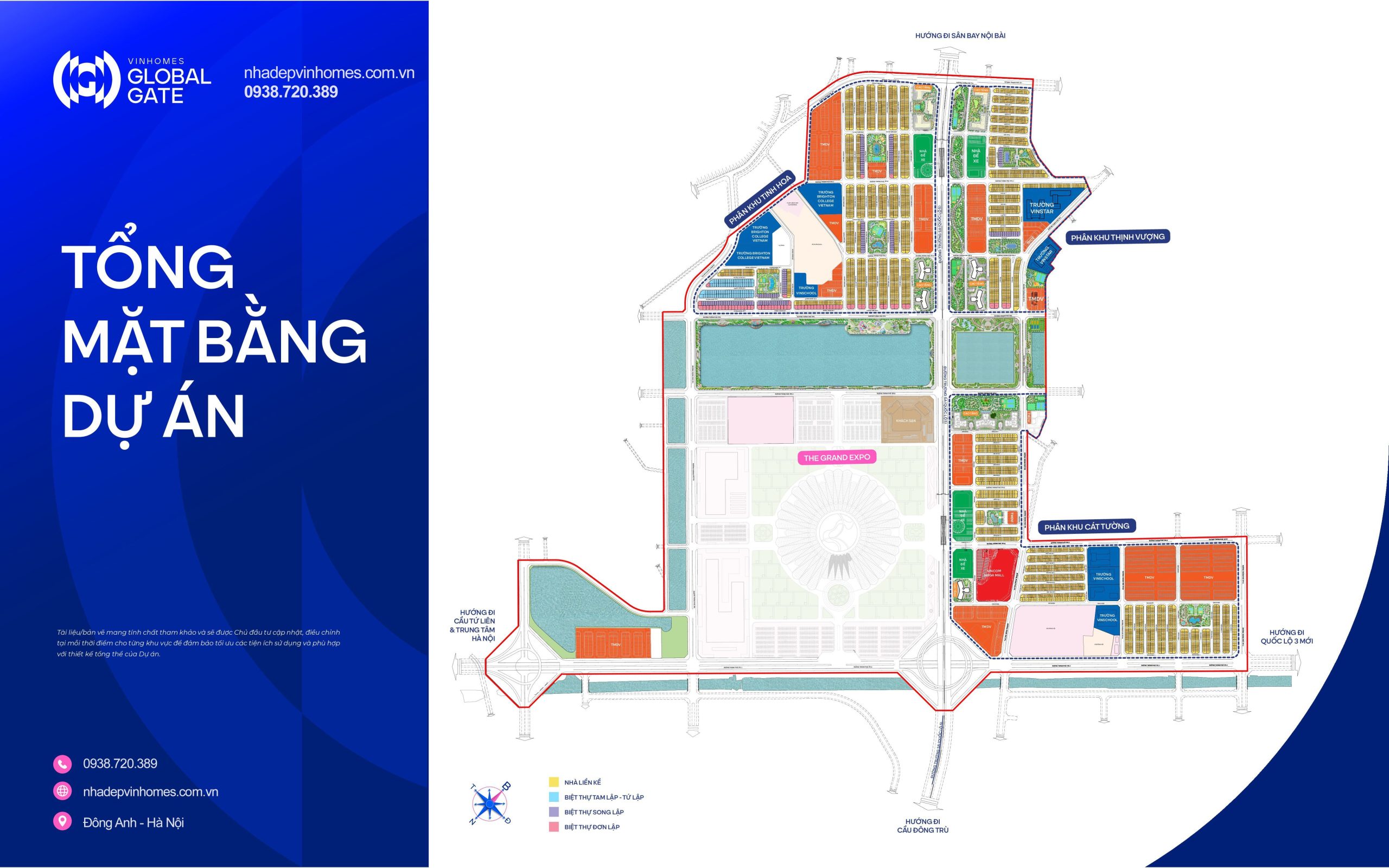 Tổng mặt bằng Vinhomes Global Gate - Vinhomes Cổ Loa